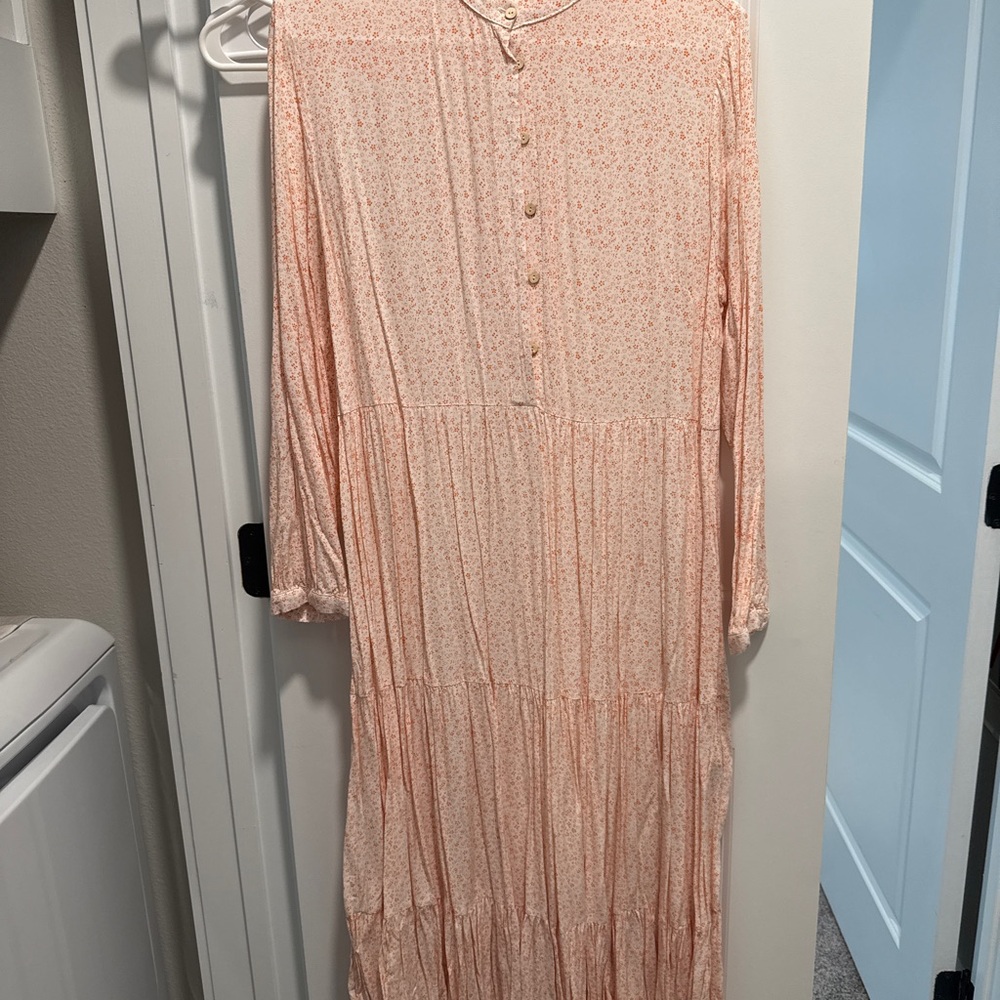 Floral Peach Maxi Dress
